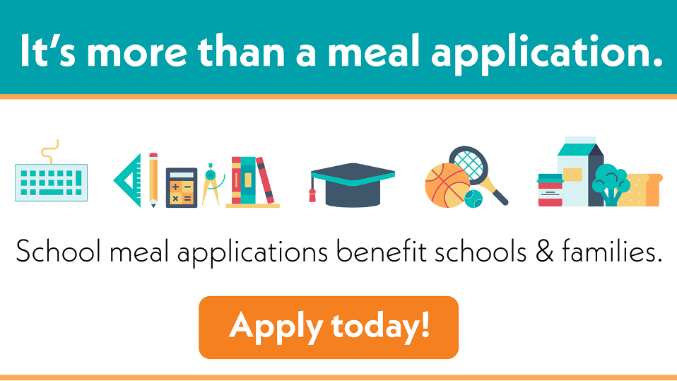 It's more than a meal application. School meals applications benefit school and families. Apply today!