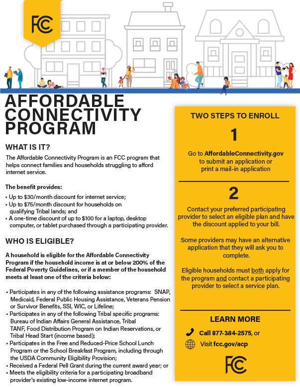 Image: Affordable Connectivity Program Flyer
